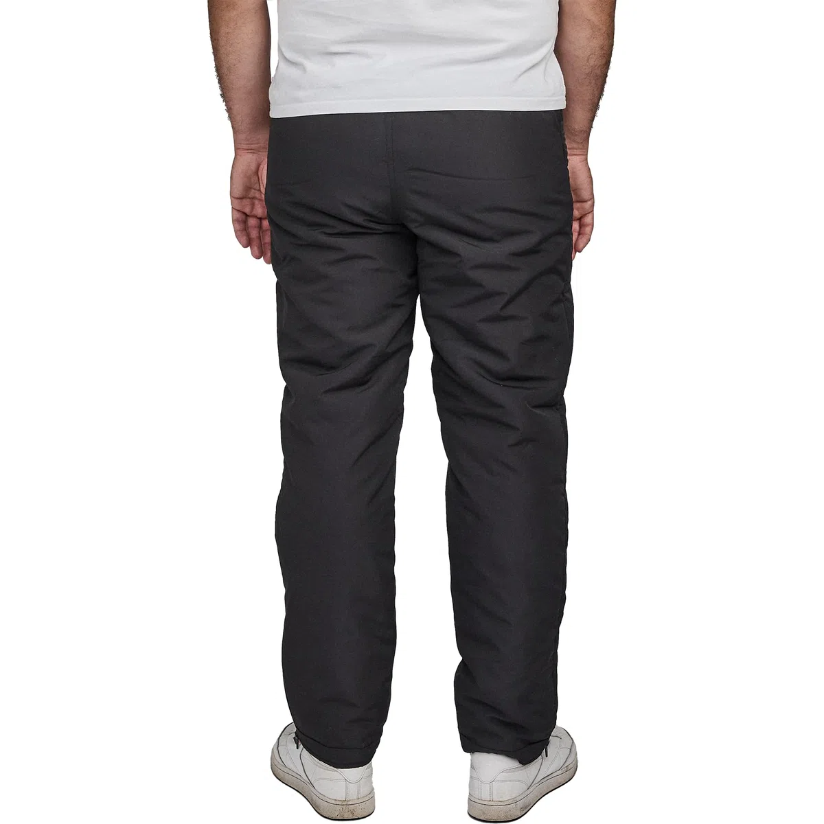 Dobsom Pantalones de rehabilitación para hombre y mujer, forrados, con apertura lateral, pantalones de deporte con cremallera completa, forrados, tallas XS a 6XL, unisex, Negro , XS