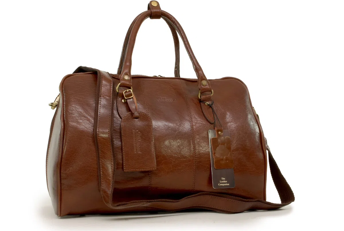Ashwood - Bolso de Viaje Mediano de Piel - Equipaje de Mano para Hombre - Bolso de Fin de Semana - Duffel Bag - Harry - Castaño Marrón