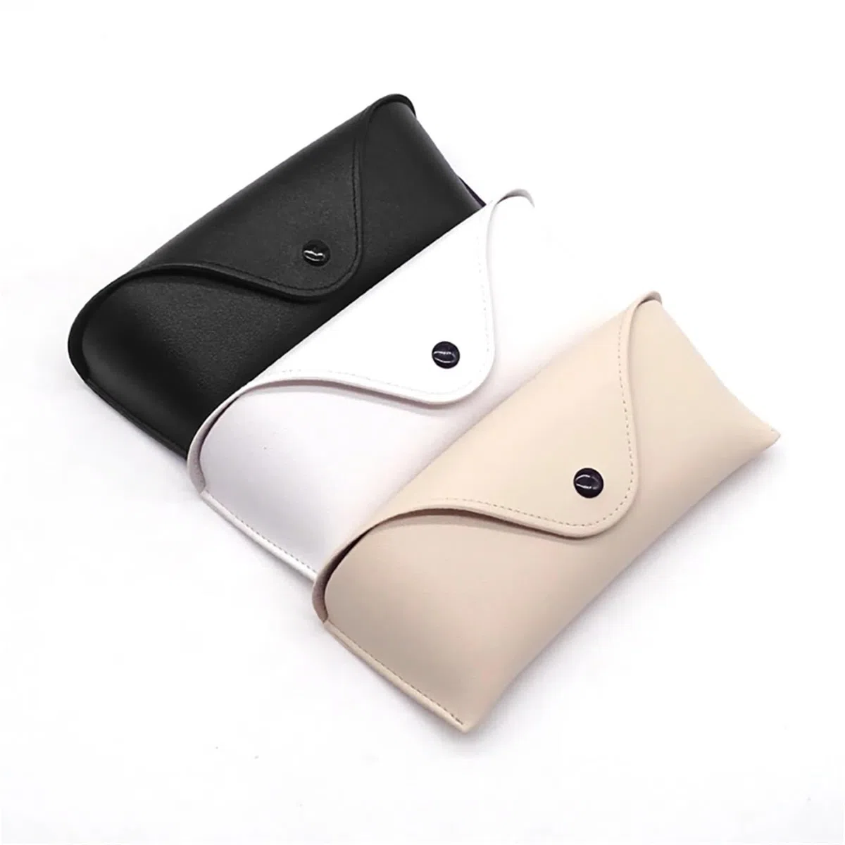 Estuche rígido de cuero for gafas sol, caja protectora ligera y práctica, bolsa Color sólido, fácil llevar, 2 uds Para Viajes Y Vacaciones