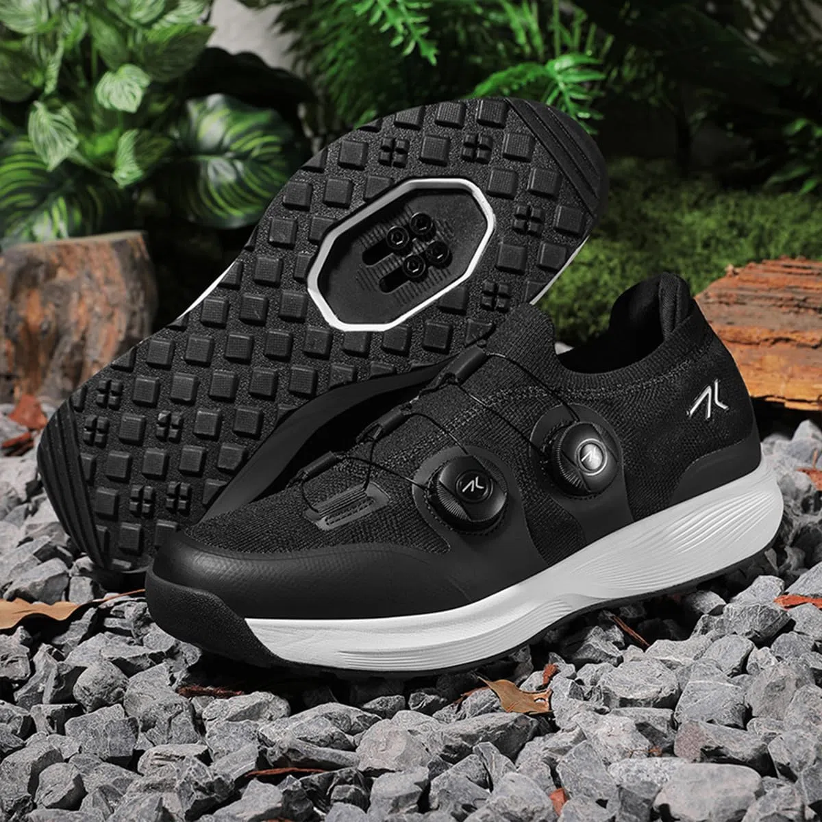 Zapatillas De Ciclismo MTB Hombres Mujer Zapatos Bicicleta de Montaña Compatibles con Todos Los SPD, Adulto Respirables con Cordones Rápidos