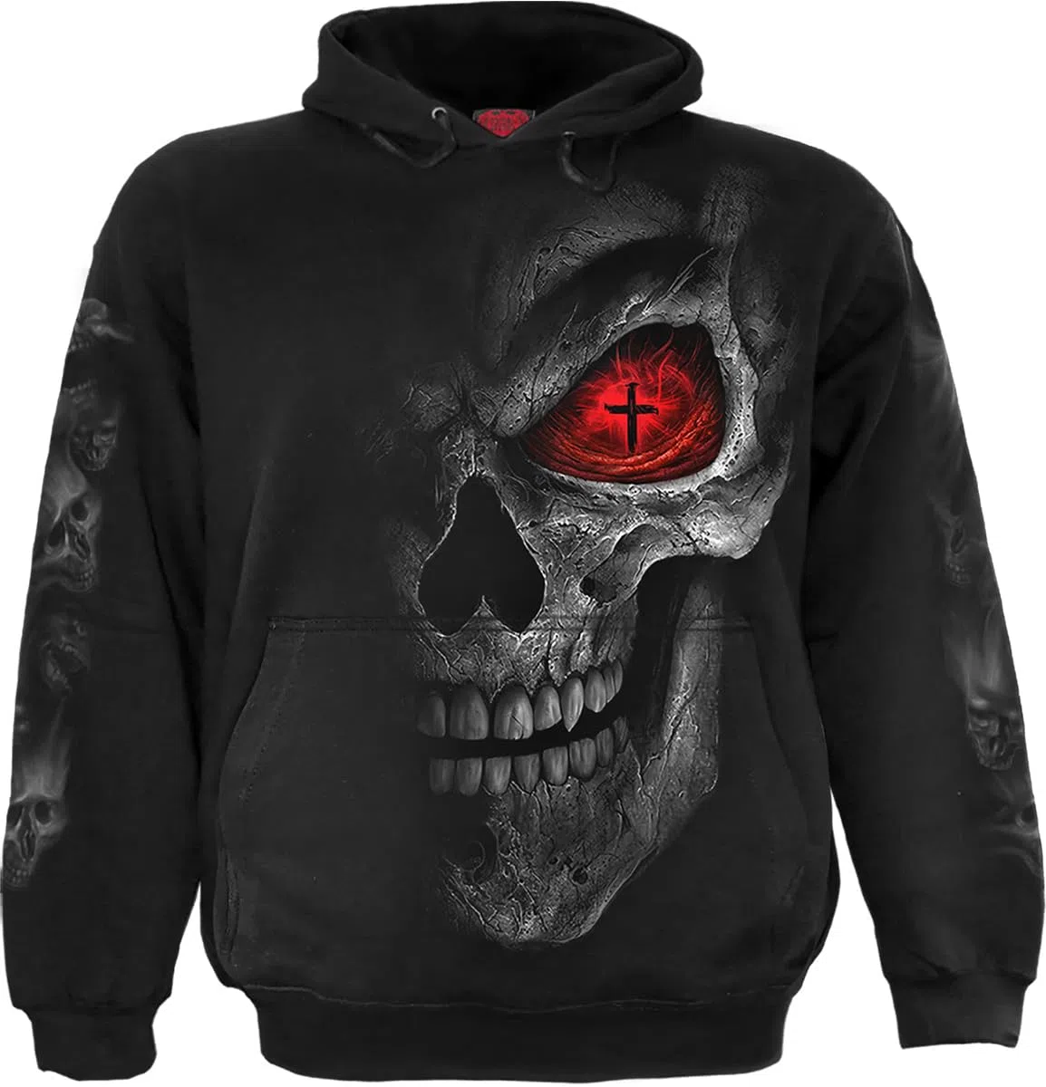 Spiral Death Stare Hombre Sudadera con Capucha Negro 100% algodón Regular