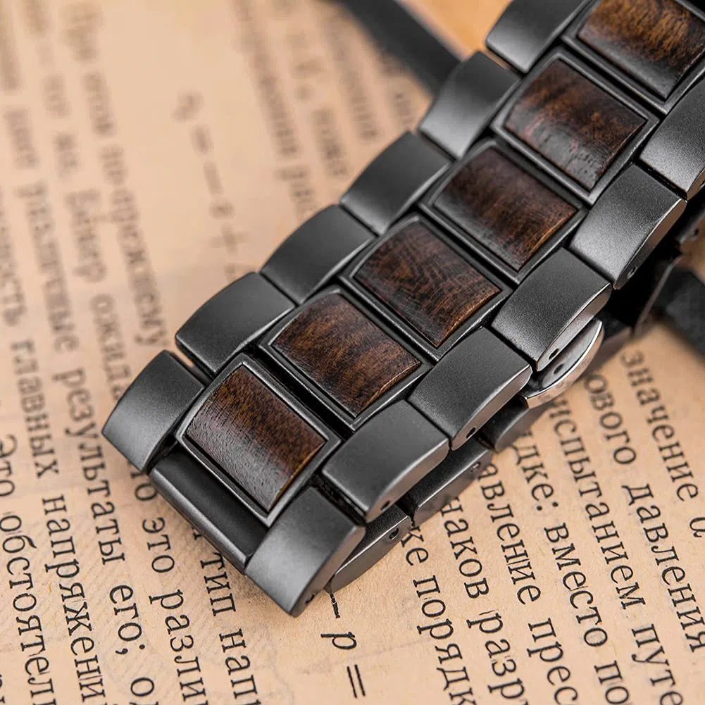 2win Reloj de Madera Grabado para Novio, mi Hombre, prometido, Marido, Relojes de Madera Personalizados para Hombres, cumpleaños, Aniversario, Reloj Personalizado, D-to My Husband, Pulsera