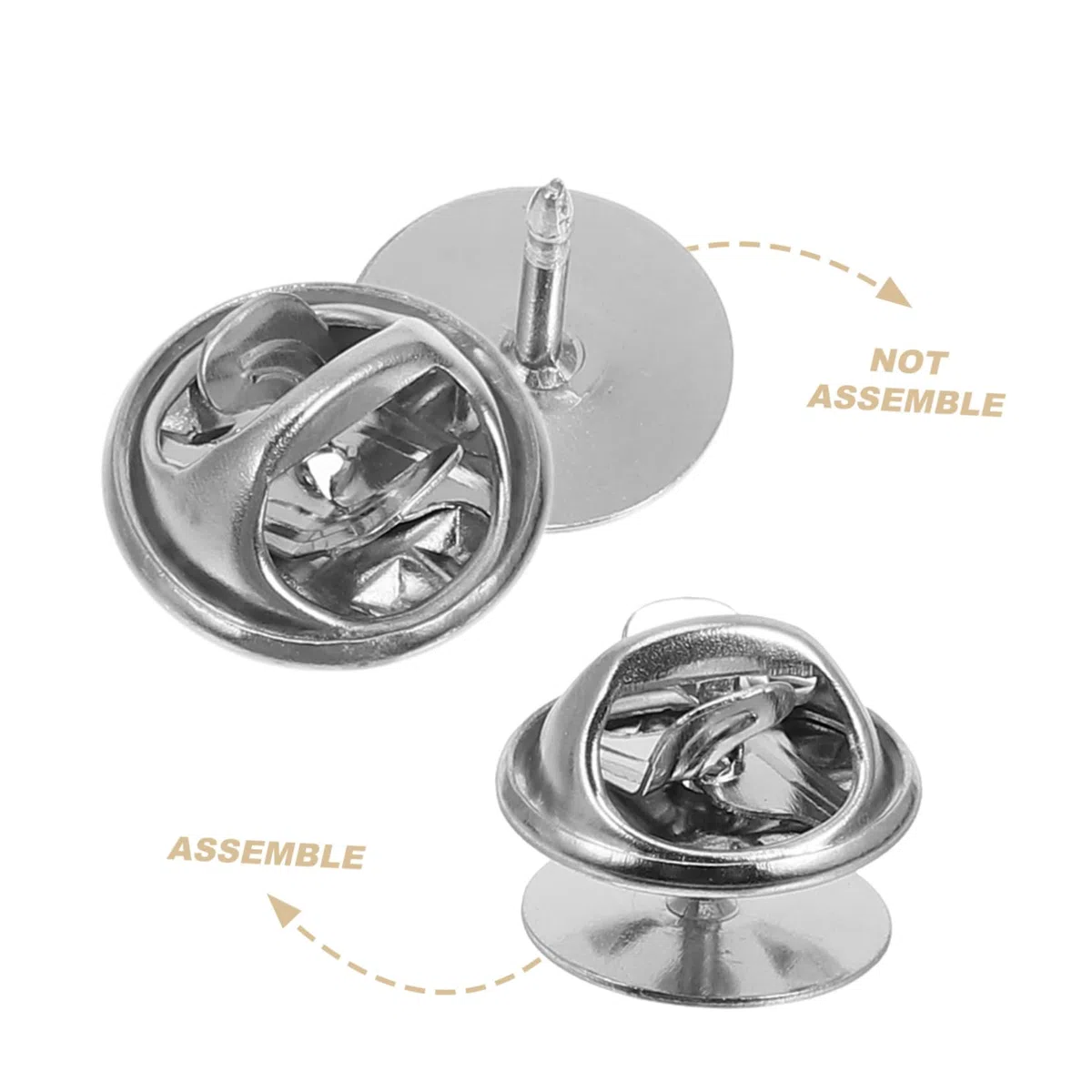 Gadpiparty 750 Juegos Brooch Clutch Pins con Base de Níquel Repuesto Seguro para Pines de Solapa Insignias y Sombreros Cierres Duraderos para Manualidades y Joyería