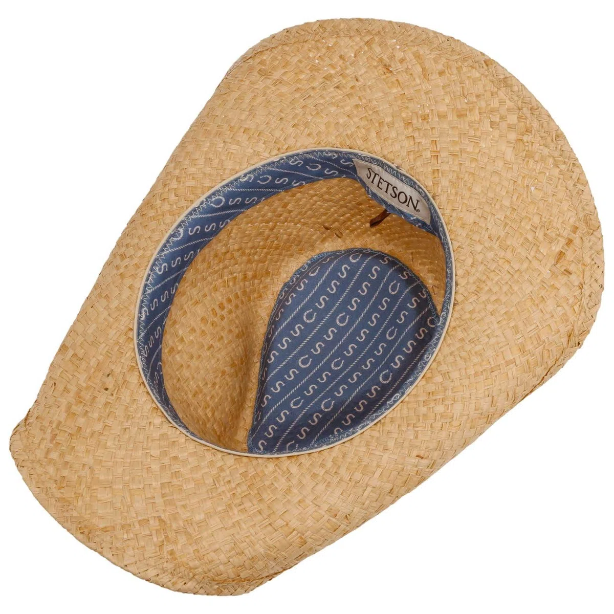 Stetson Fair Oaks Western Sombrero Estilo Vaquero Rafia Banda de Piel Unisex Primavera Verano