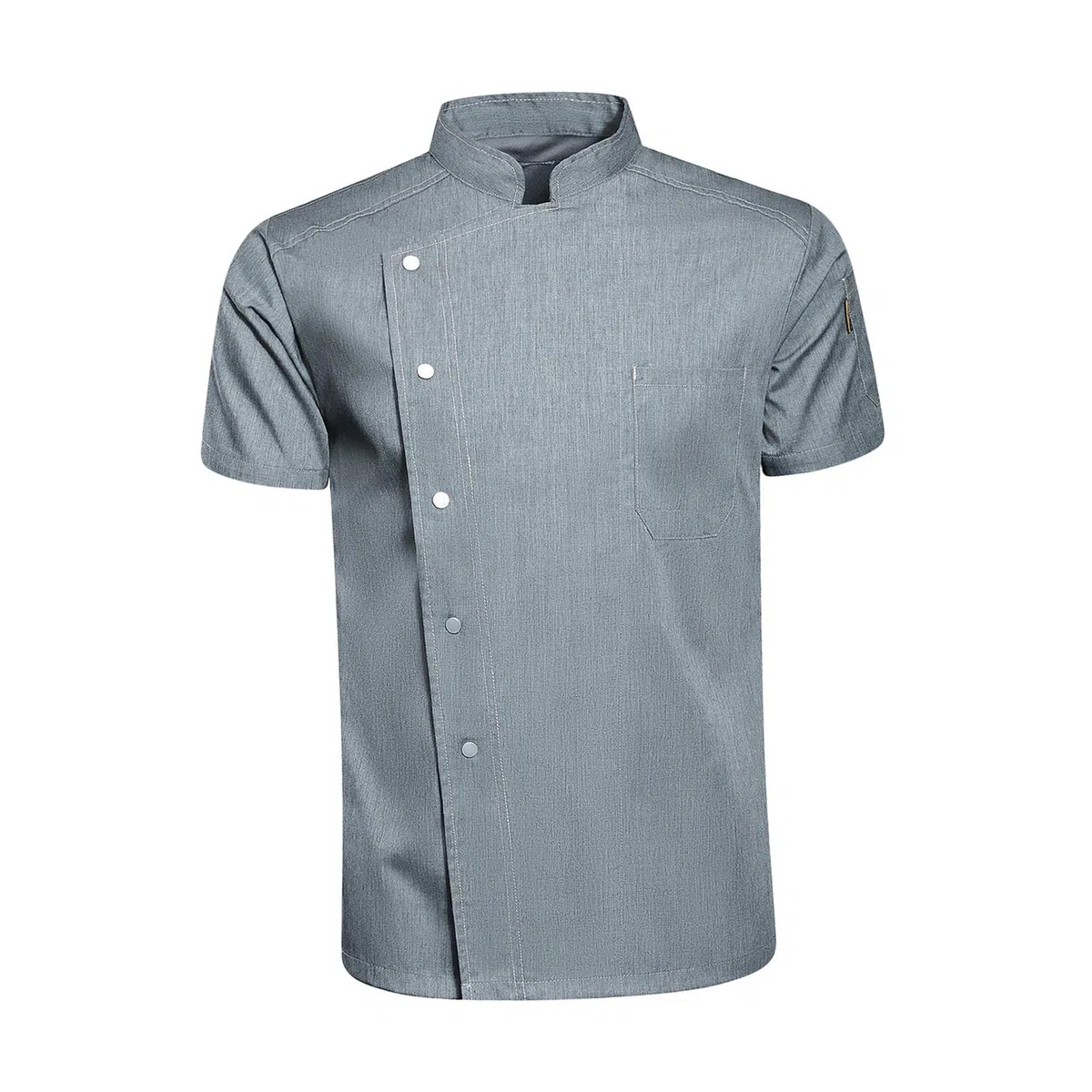 Chaqueta de Chef Unisex Uniforme Cocina Botón Liviana Bolsillo Práctico Flexibilidad Ajuste Cómodo Adecuada para Restaurante Hotel Panadería