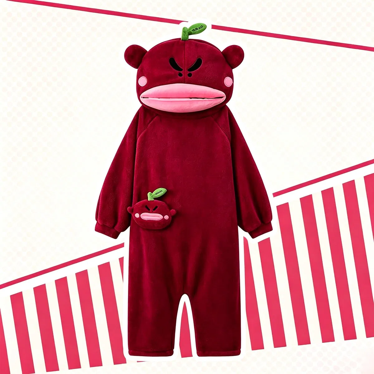 Genérico Pijama Mono Mujer y Hombre con Capucha, Pijama de Halloween para Adulto, Disfraz de Monstruo, Otoño Invierno Franela Ropa de Dormir Unisex de Una Pieza para el Hogar, Fiesta