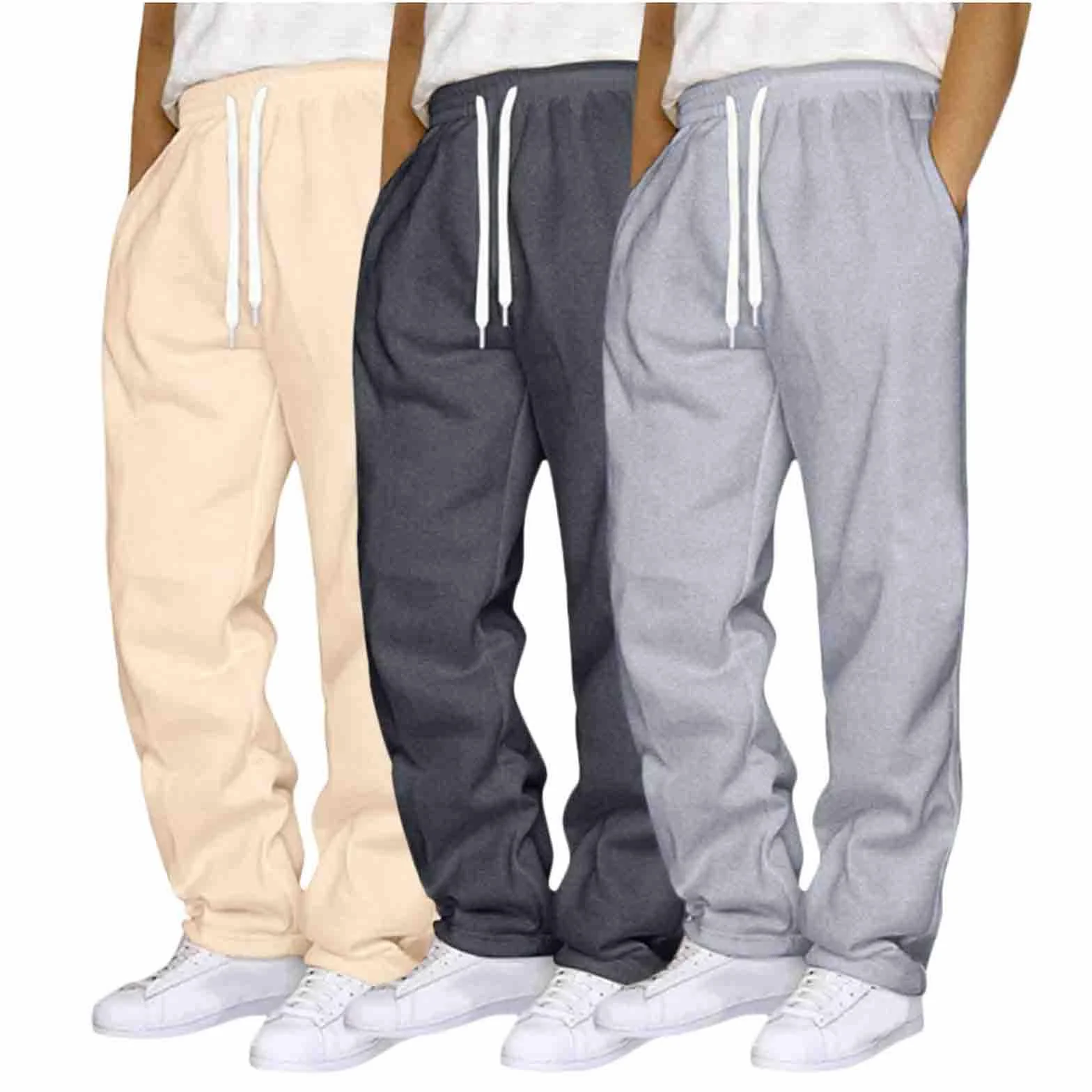 Genérico Pantalon Chandal Hombre Invierno Pantalon Chandal Hombre Deportivos Pantalones Jogger Jogger Largo Talla Grande Cargo Pantalones con Ajustable Cordón Deportivos con Bolsillos