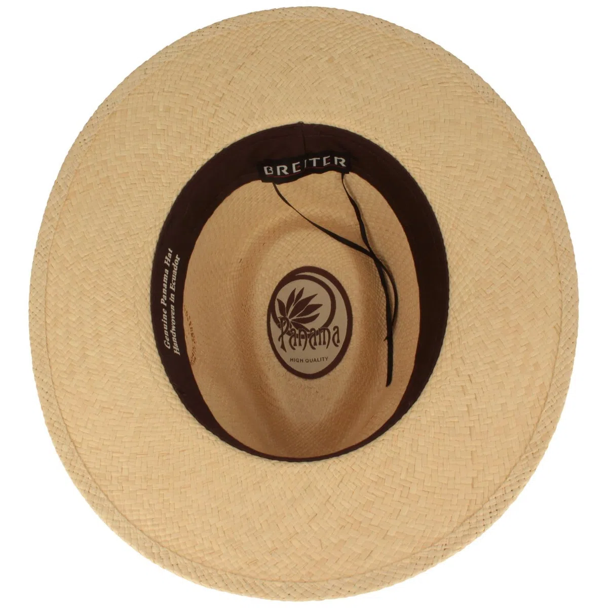 Breiter Sombrero de Panamá Original de Paja Sombrero de Verano Tejido a Mano con Protección UV 50 + Protección contra Roturas