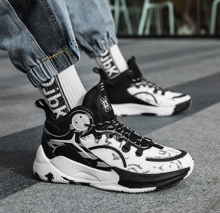 Zapatillas de Baloncesto Unisex con amortiguación, Rebote, Antideslizantes, Resistentes al Desgaste, Botas Entrenamiento Deportivas Moda for Parejas Zapatos para Caminar
