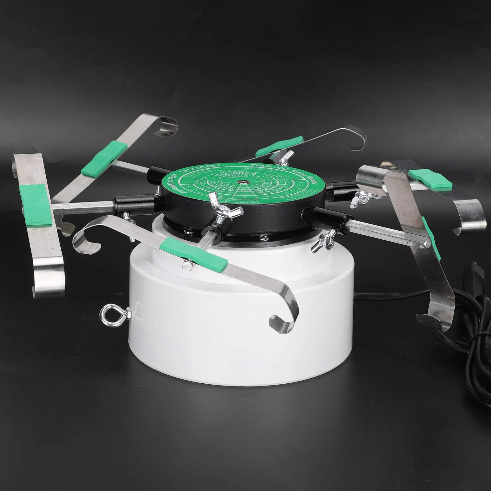 Instrumento de Cuerda para Relojes, Material de Acero de Aleación, Capacidad para 6 Relojes, Rotaciones Automáticas, para Pruebas Automáticas de Relojes y Herramienta para