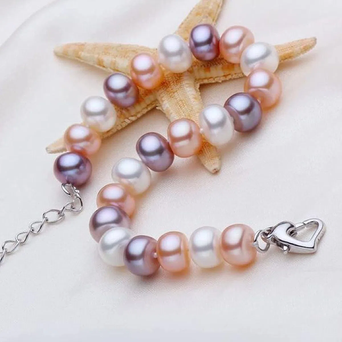 Pulseras de cadena con brazalete, pulsera elástica de perlas, pulsera elástica de perlas, pulsera de perlas naturales reales for mujeres, joyería de perlas de agua dulce, pulseras y brazaletes hechos