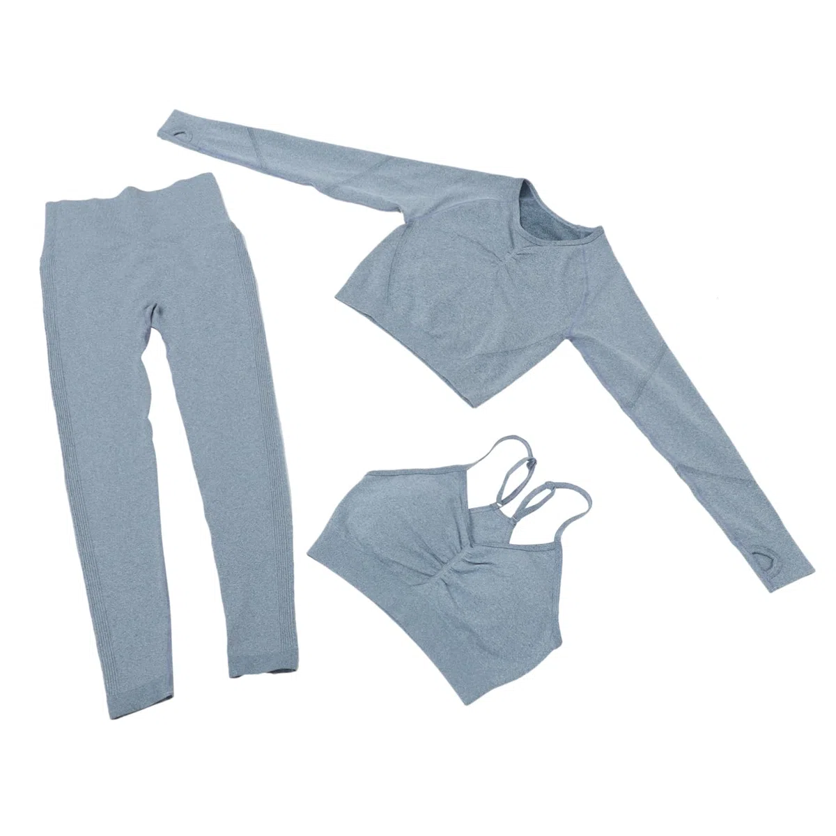 Conjunto Deportivo para Mujer Traje de Yoga Cintura Alta Leggings sin Costuras para Invierno Ropa Deportiva para Yoga Trajes Elásticos