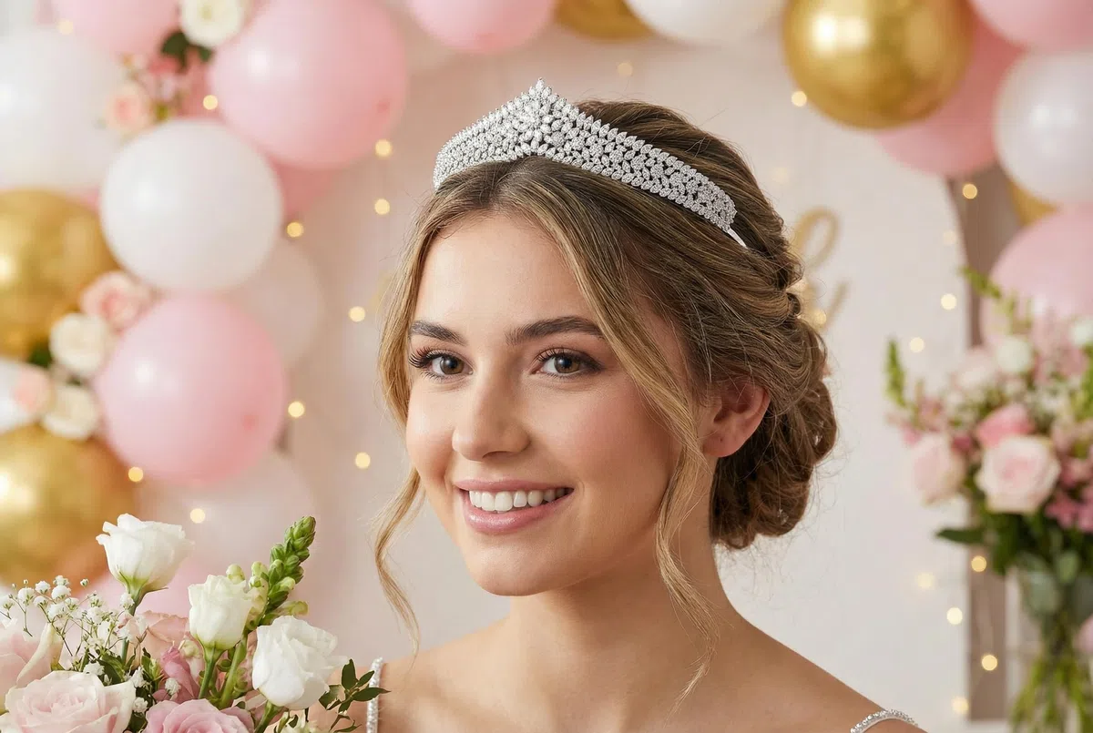 Tiaras de boda con circonita cúbica para novia, pequeñas y dulces de 16 cumpleaños, graduación, reina, coronas, concursos, coronas para 15 años, quinceañeras 2023, accesorios para el cabello de plata