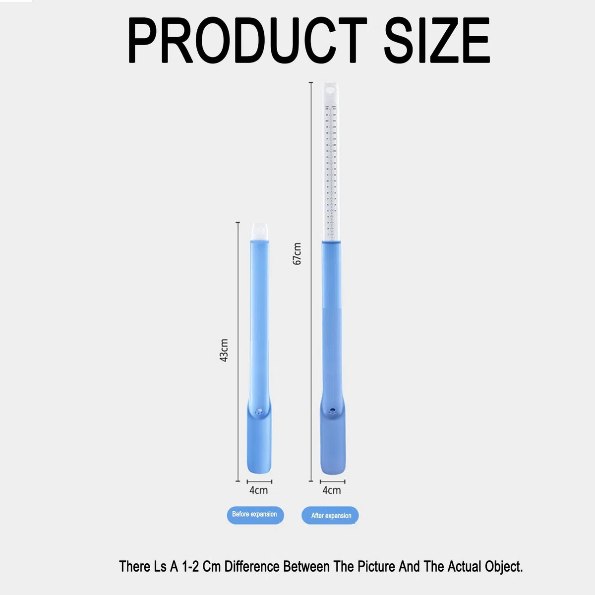 Calzador Extensible, de plástico, con Orificio para Colgar y Escala de medición de Doble tamaño, Apto para Todo Tipo de Personas.