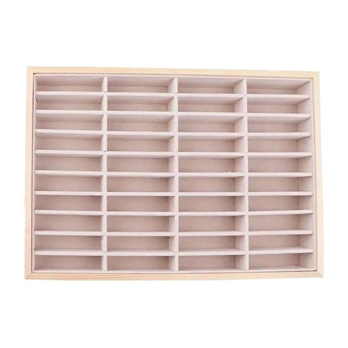 Organizador de exhibición de collares de 40 rejillas, bandeja de almacenamiento de joyas, caja for aretes Para Collares, Anillos, Brazaletes Y Pendientes(Style 1)