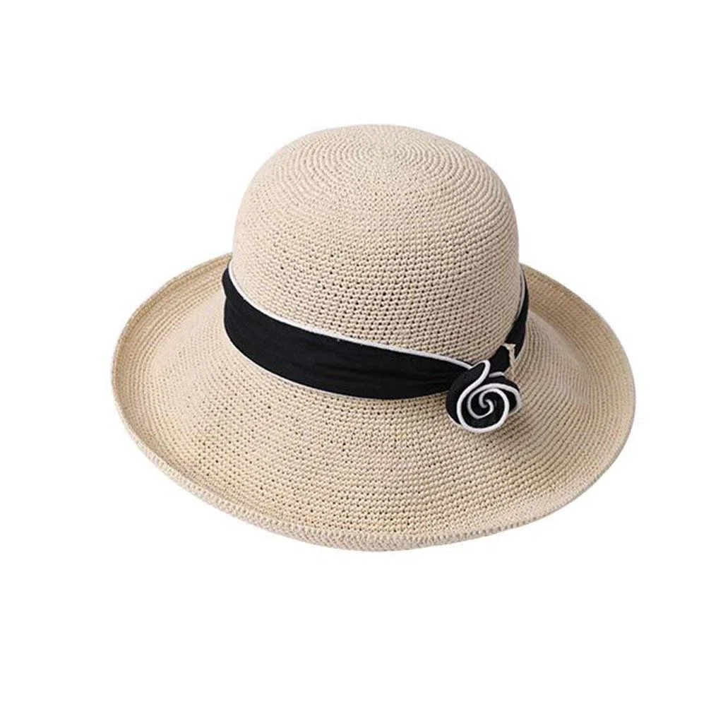 MU Viaje al Aire Libre Sombreros para el Sol Sombrero de Paja Entre Padres e Hijos Sombrero de Playa de Verano Gorra pequeña y Fresca de protección Solar