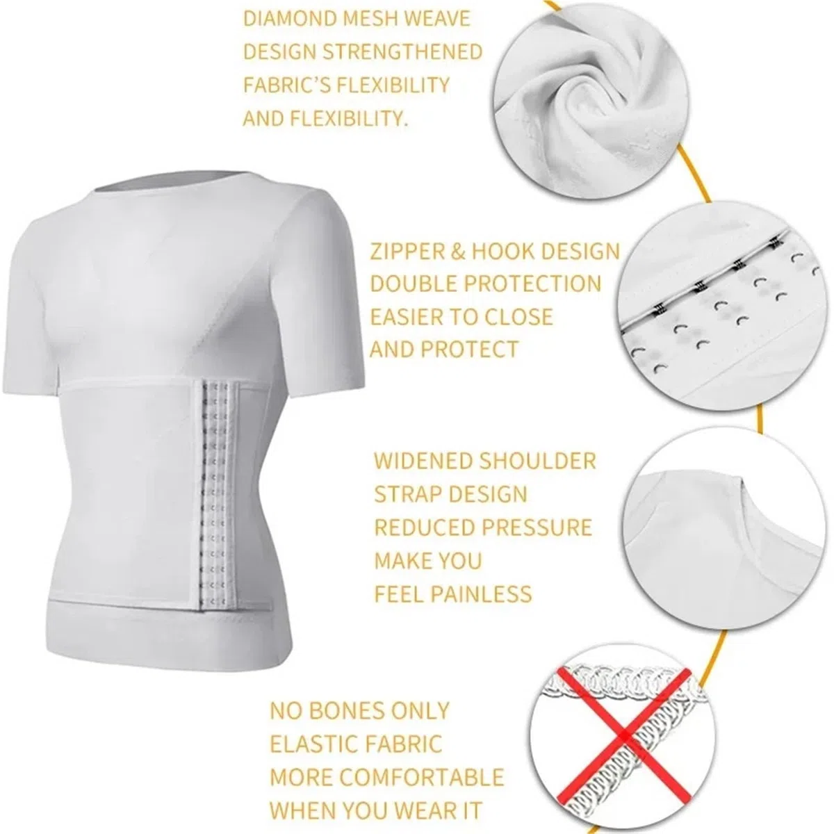 Faja Chaleco Hombre Camisas de compresión moldeadoras cuerpo for hombre