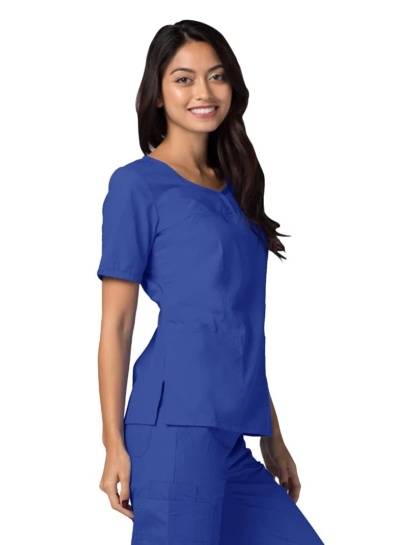 Adar Uniformes médicos - Casaca médica para Mujer con Cuello en v - 628 - Royal Blue - S