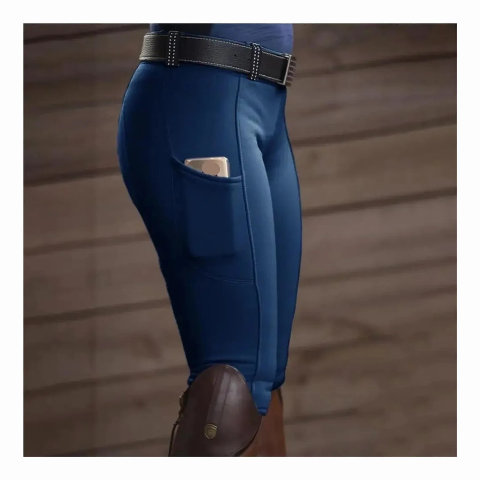 Mallas de equitación con Bolsillo y realce Cadera for Mujer, Pantalones, calzas ecuestres para Actividades Al Aire Libre