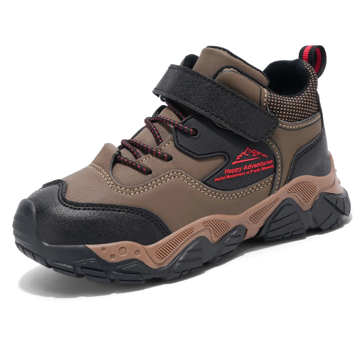 Botas de senderismo para niños, impermeables, para caminar, para exteriores, ligeras, para senderismo, camping, escalada, Brown, 39 1/3 EU