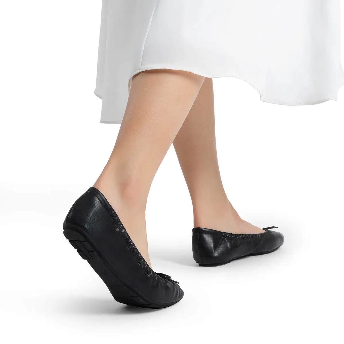 DREAM PAIRS Zapatos planos de ballet plegables con punta cuadrada para mujer, con lazo, elegantes, cómodos, ligeros, sin cordones, de vestir