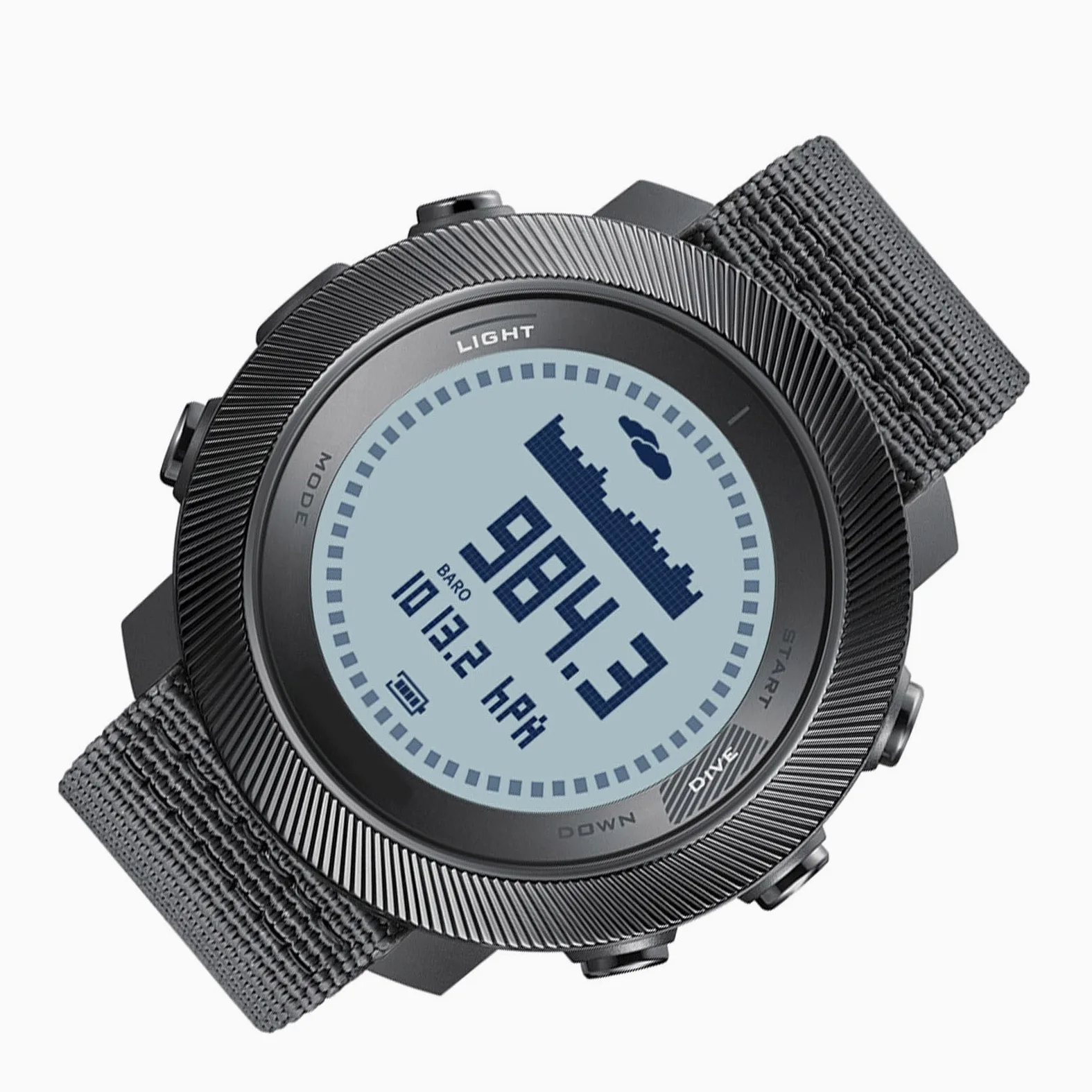 Zunate Reloj de Buceo Digital 100 M Resistente a la Lluvia |Reloj Deportivo Al Aire para Hombre con Brújula LED para Buceo y Senderismo