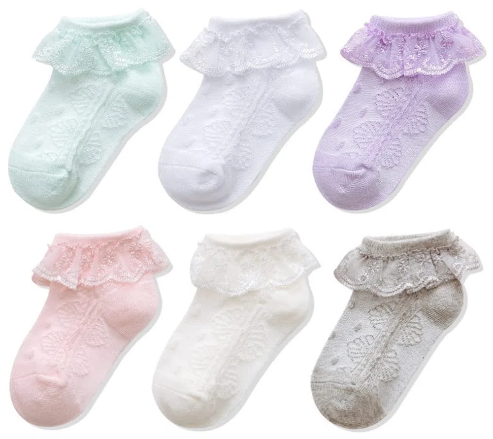 QandSweet Calcetines tobilleros para niñas recién nacidas y niños pequeños