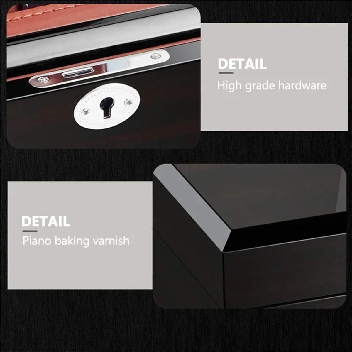 Caja para relojes de madera maciza Vitrina de caja reloj