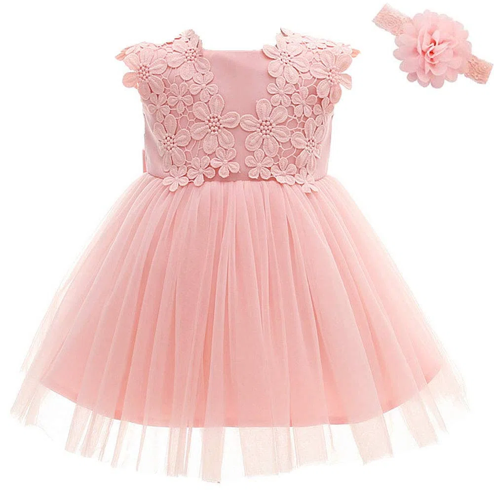 Moon Kitty - Ropa de bautizo - para bebé niña Rose 3 Meses/0-5 Meses