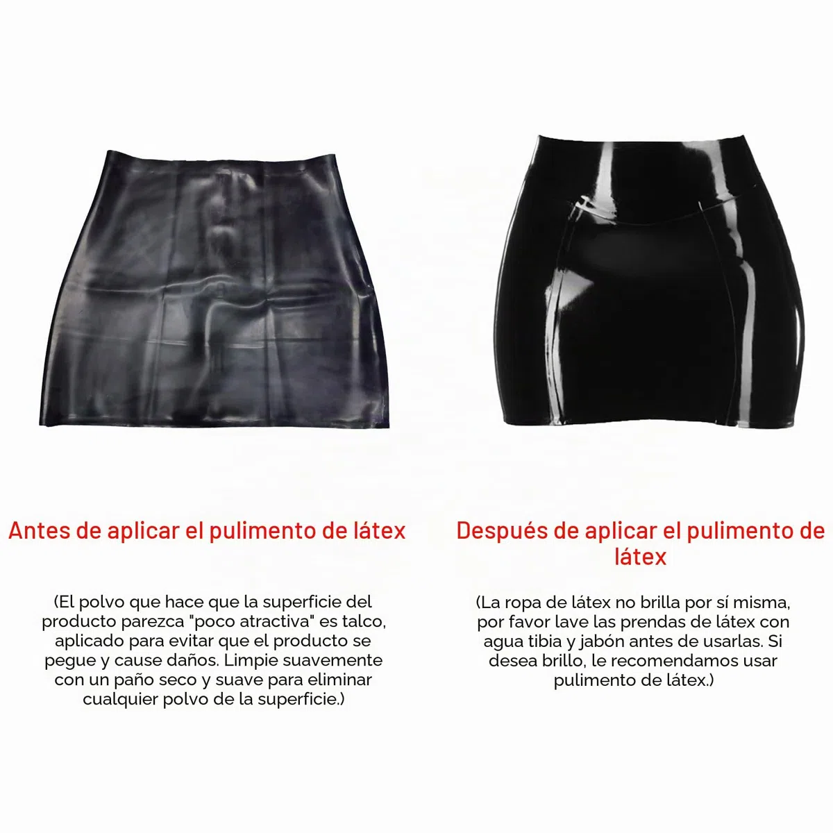 Falda de Látex Moda Negro,Falda Corta de Goma Cremallera Trasera de Mujer Hecho a Mano,Ropa de Club Cosplay