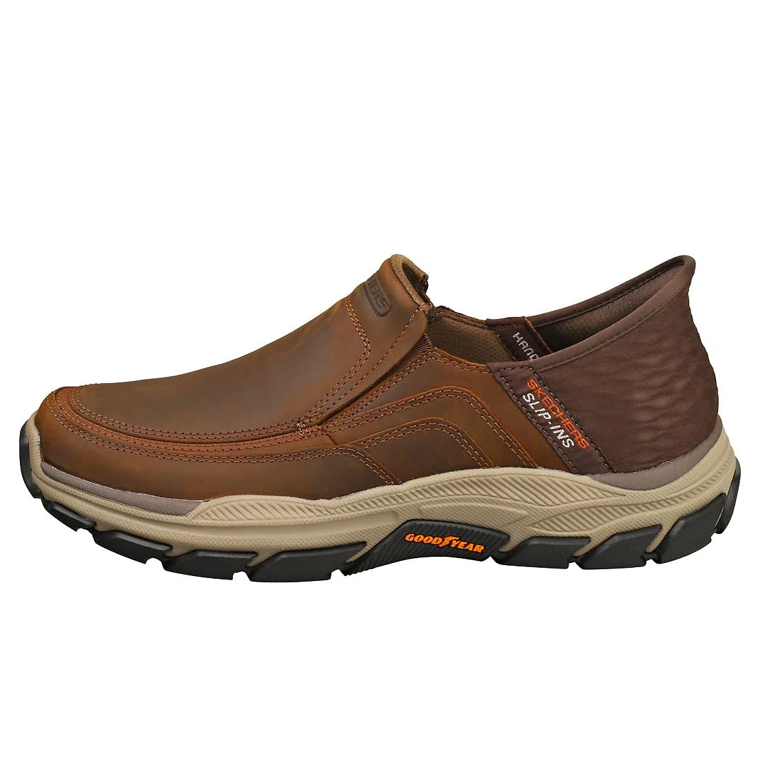 Skechers Slip-ins Respected - Zapatos sin Cordones para Hombre, Color marrón Oscuro