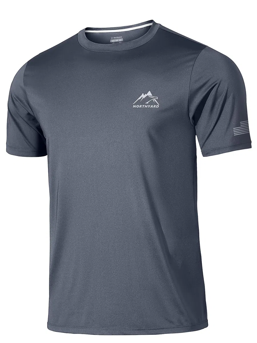 NORTHYARD Camisetas de protección solar UPF 50+ para hombre, de secado rápido, de manga corta, para senderismo, pesca, natación, protección contra erupciones, Nube, X-Large