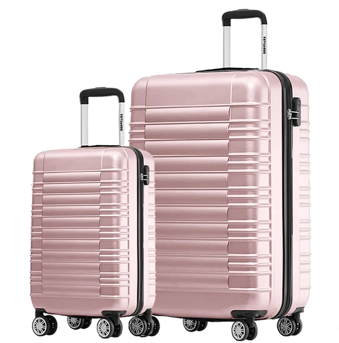 TRVLMORE Juego Maletas de Viaje - Set Maletas de Viaje 2 Piezas - Juego de Maletas 2 Piezas - Maleta de Mano y Maleta Grande - Estuche Rígido - Rosa