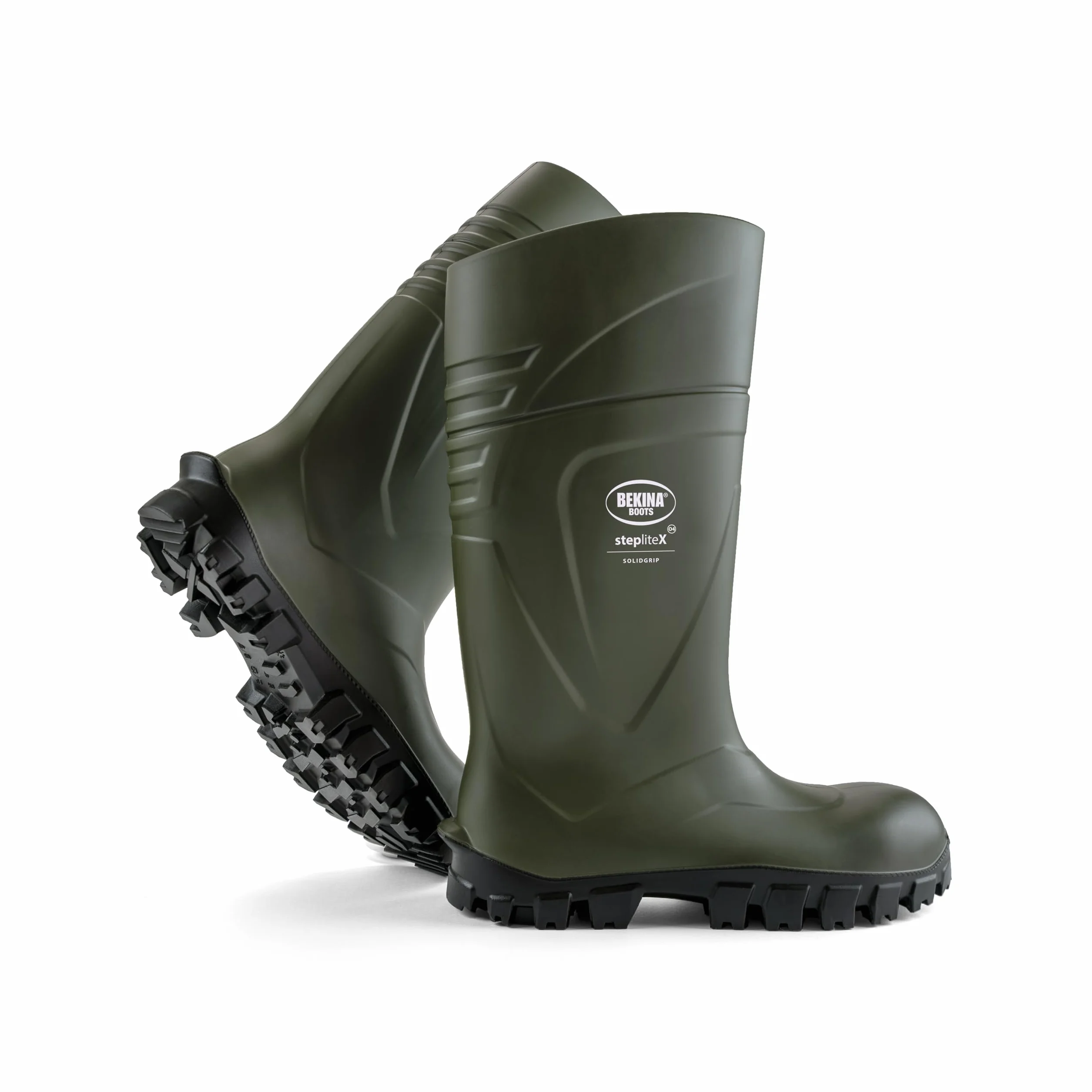 Bekina Bota de Trabajo Robusta para Mujeres y Hombres sin Puntera de Acero de Seguridad, para Uso agrícola, Garantiza una excelente adherencia, protección de Aislamiento -30 Grados, Verde, EU 40