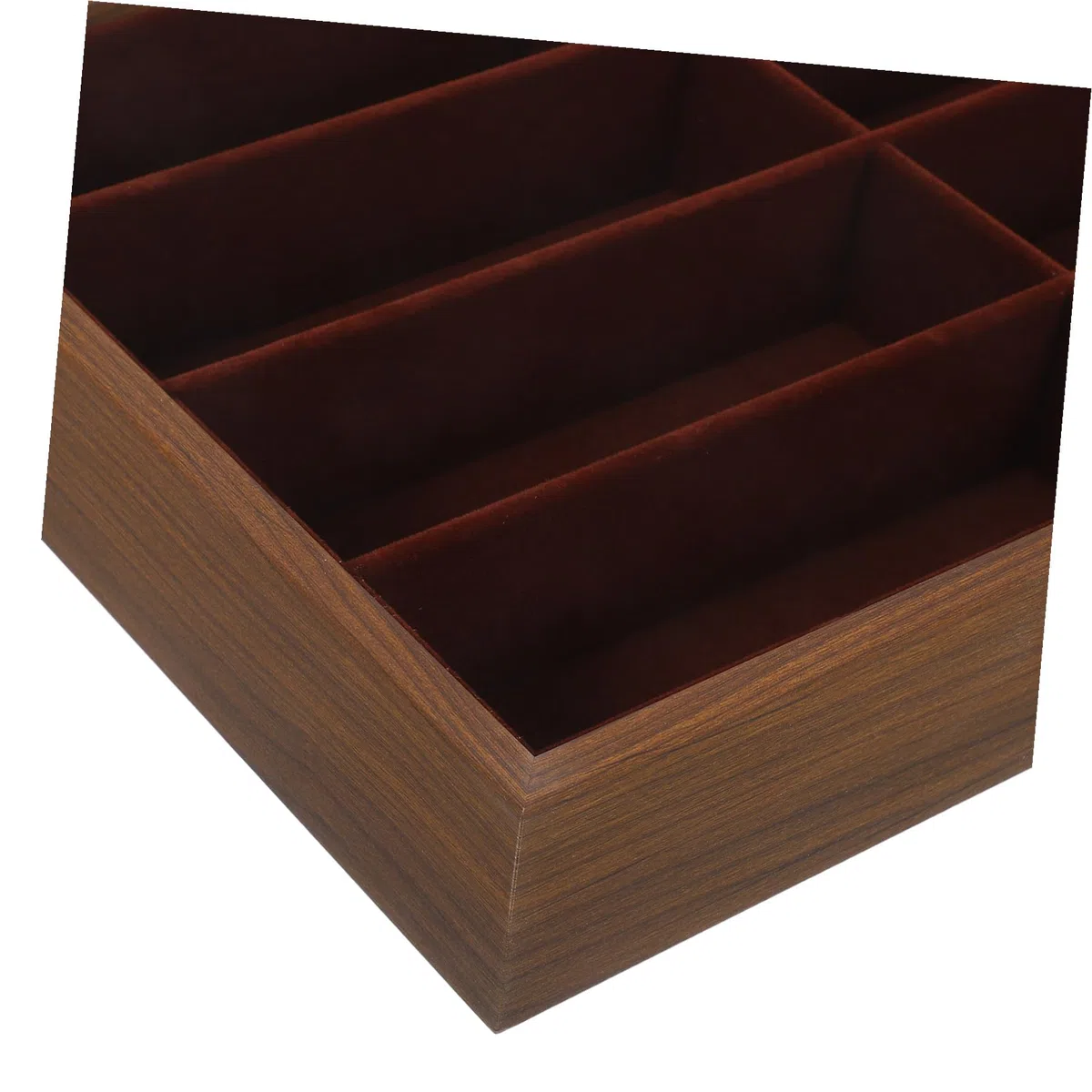 Abaodam Estuche Organizador para Gafas de Sol y Joyas 8 Compartimentos, Bandeja de Madera Ligera para Viaje y Escritorio