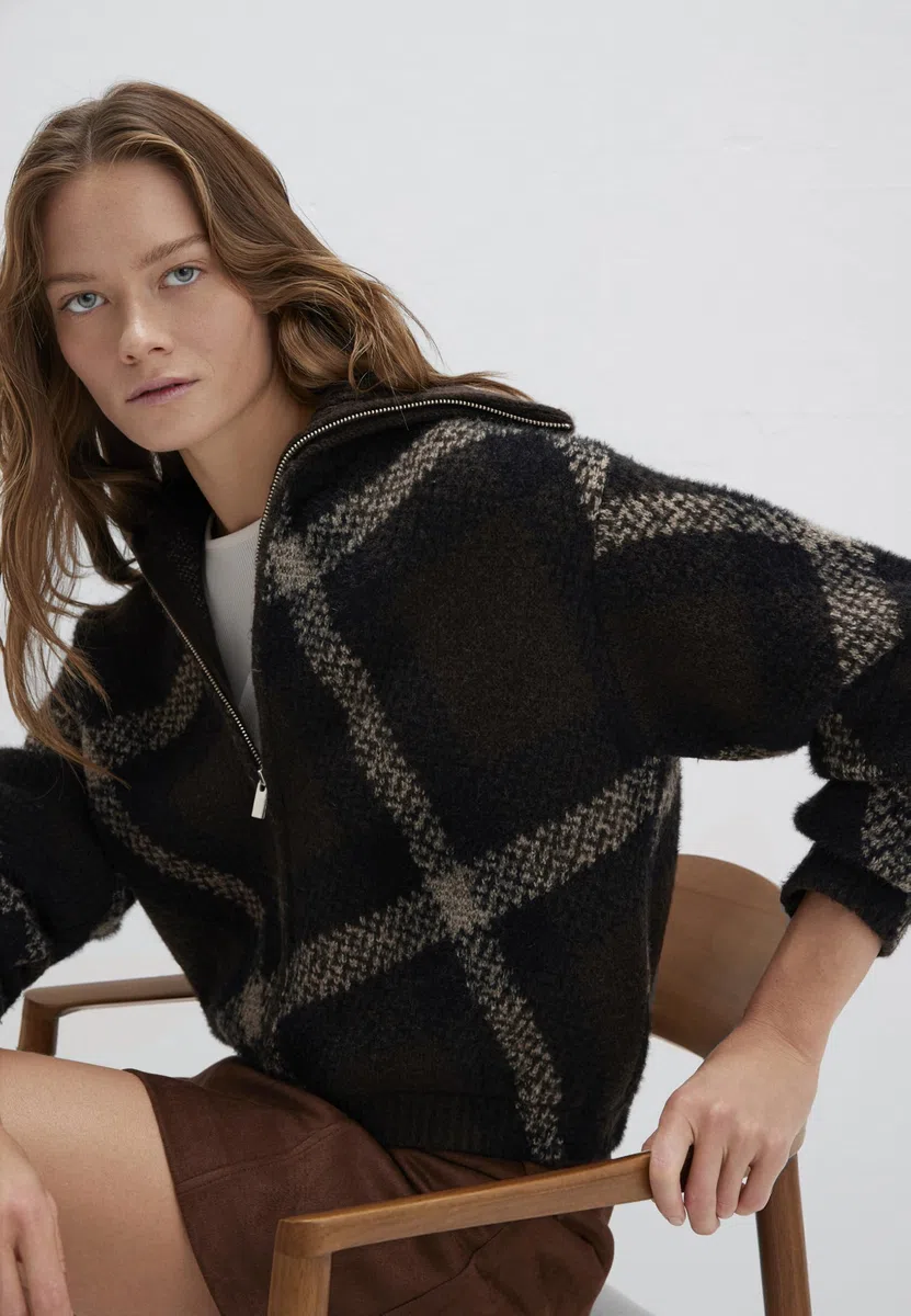 Mavi Zipper Cardigan Sweater Mujer