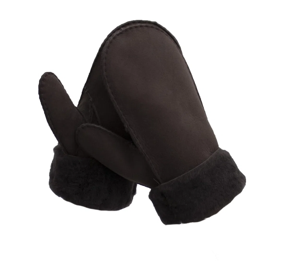 Reissner Lammfelle Manoplas guantes piel de cordero marrón S (Circunferencia de la mano 17cm)