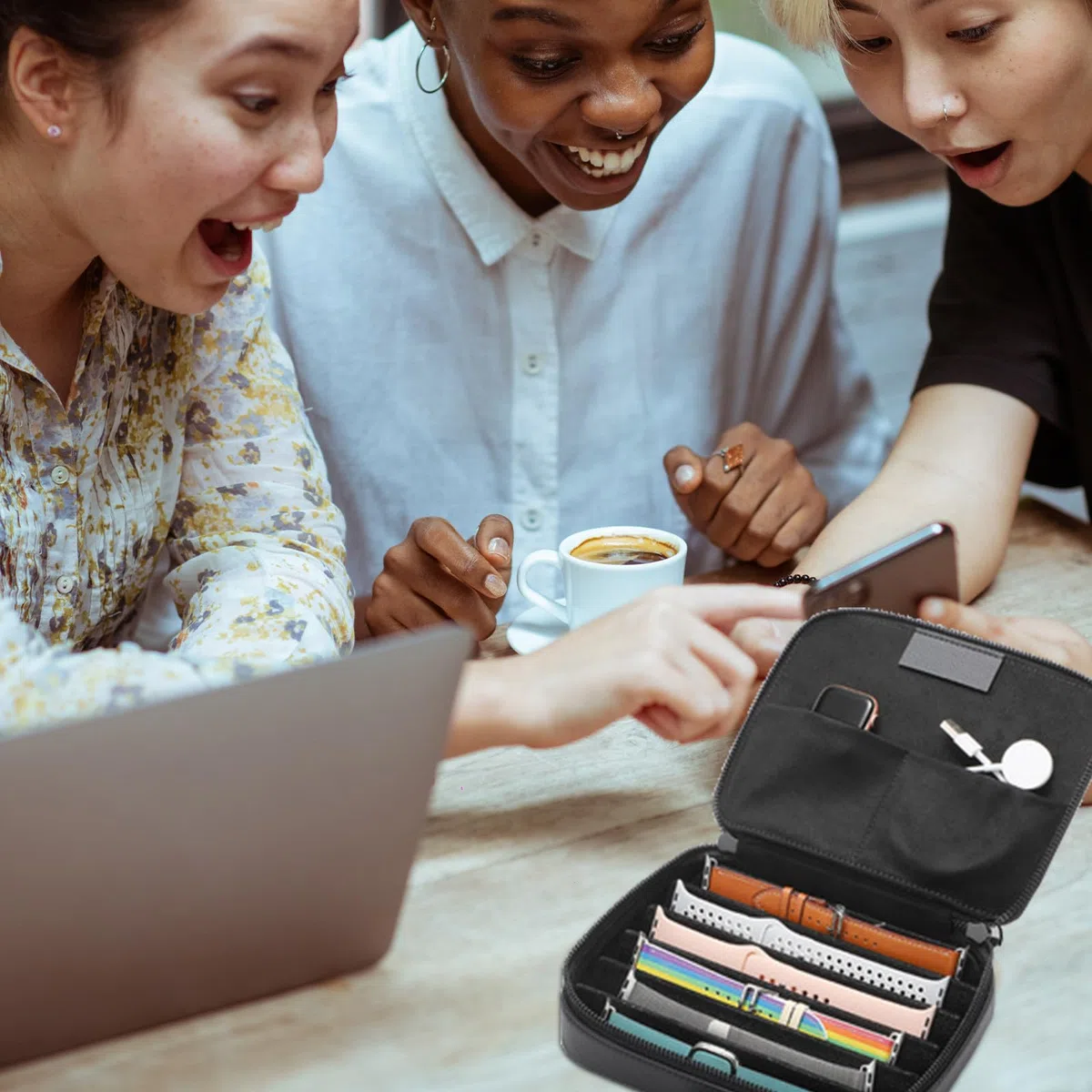 EXCEART 1pieza Estuche Multifuncional Portátil para Correas de Reloj Bolsa Organizadora Resistente y Práctica para Almacenamiento Seguro de Correas para Coleccionistas y Viajes