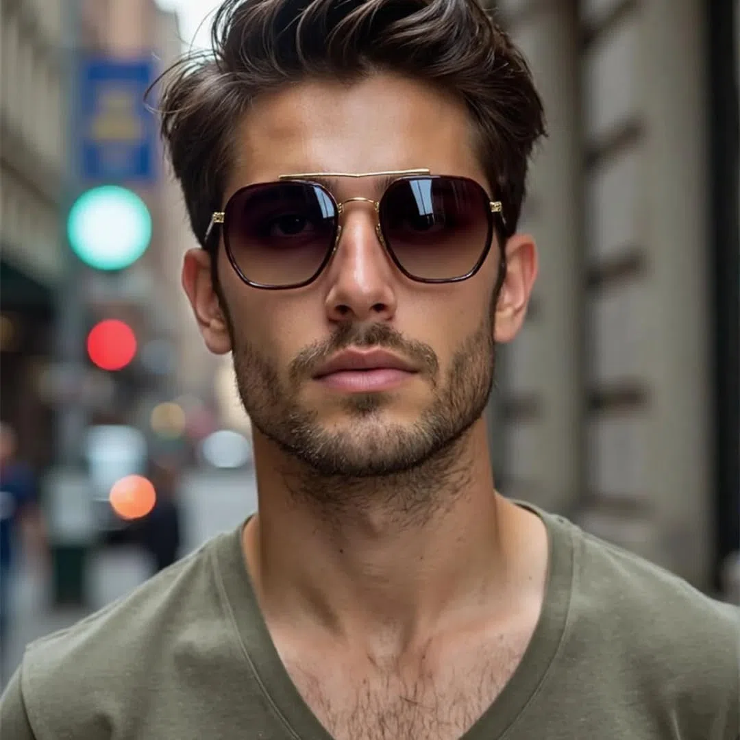 Gafas de sol para exteriores para hombre Vintage Luxe