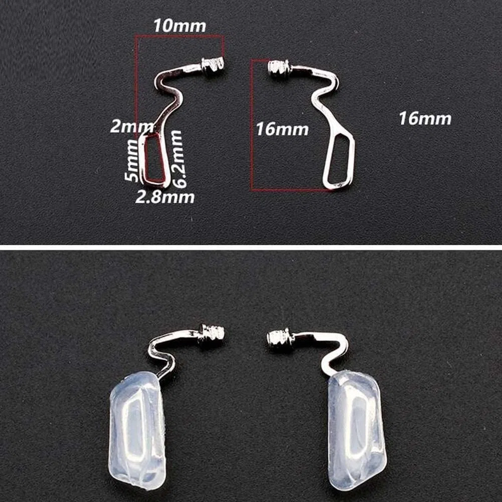 Almohadillas nasales para gafas Almohadillas nasales for gafas, accesorios for gafas, 1 par de almohadillas nasales de repuesto de metal plateado for gafas, soporte for almohadillas nasales for gafas