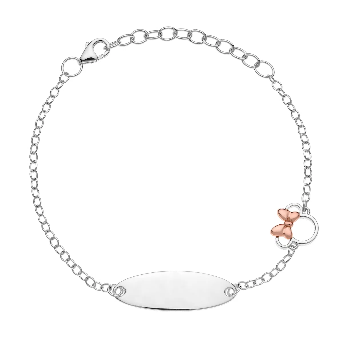 Pulsera Disney de Plata con Figura Central que representa a Minnie y Circonitas, Joyas Disney