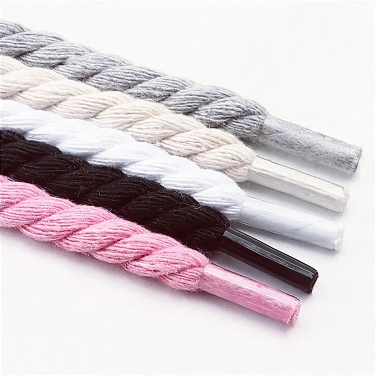 Cordones esponjosos 20 Pares Unisex engrosados ​​8 mm de diámetro Cordones de Cuerda de cáñamo de Tres Hilos for Zapatos Casuales
