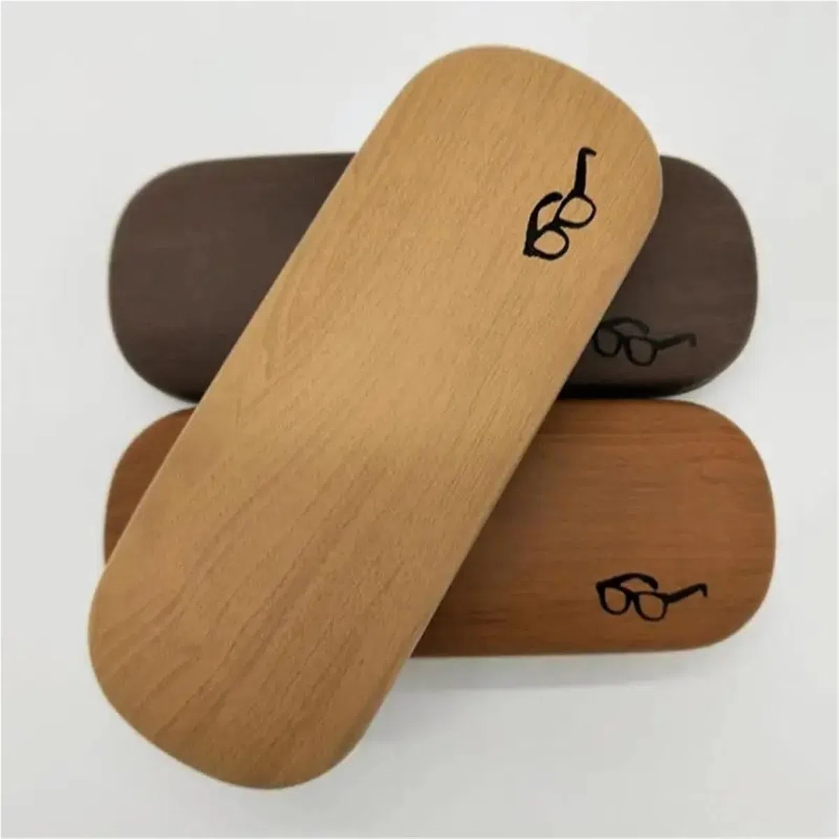 Estuche duro de madera for gafas, estuche lectura Metal for hombres y mujeres, caja cuero for, 2 uds Para Viajes Y Vacaciones