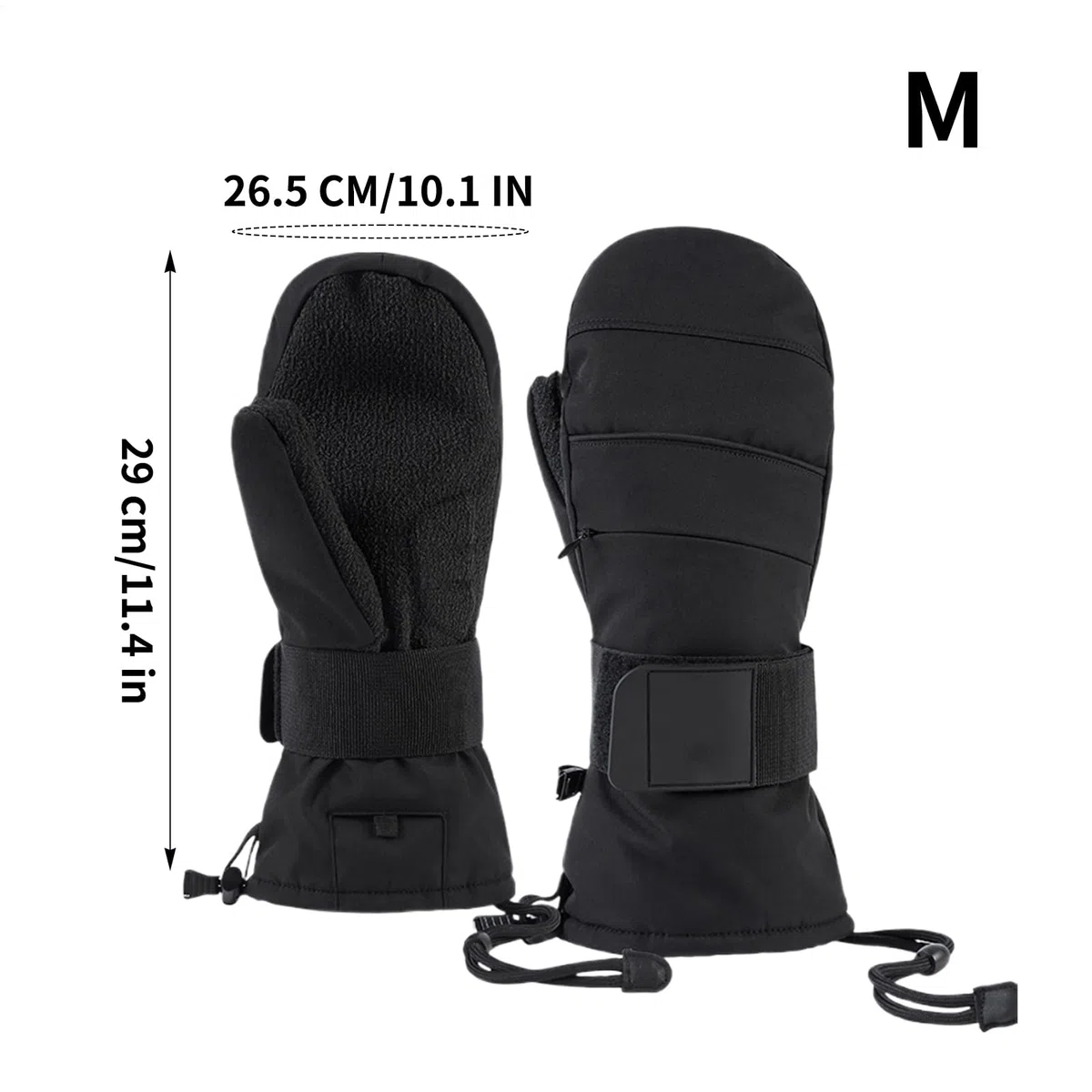 Guantes de invierno para pantalla táctil, con protector de muñeca, guantes de ciclismo con forro polar, para hombre, motocicleta, esquí, nieve, ciclismo, snowboard