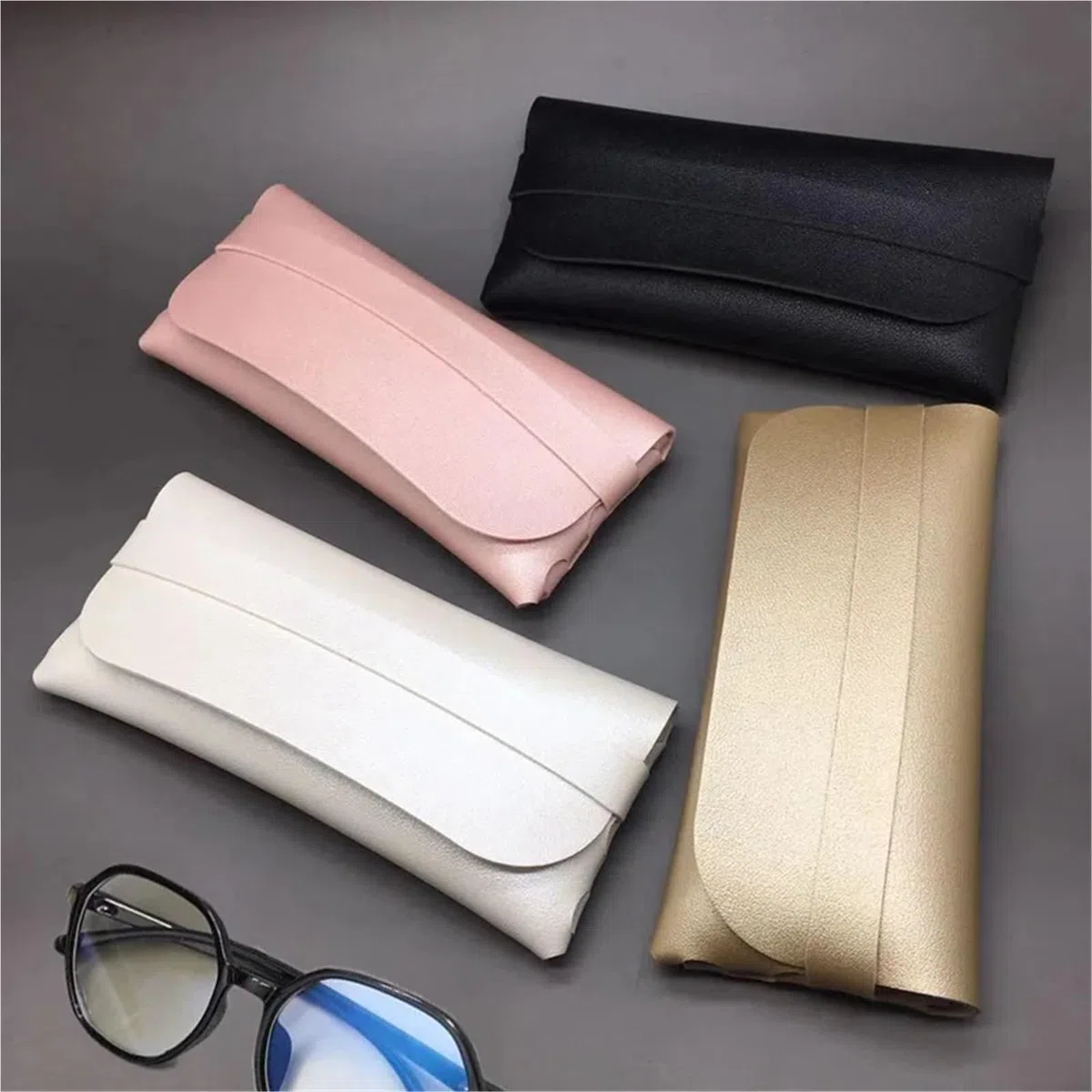 Estuche for gafas de hombre y mujer, funda protectora, estuche for sol portátil, caja for lectura, 2 uds Para Mujer