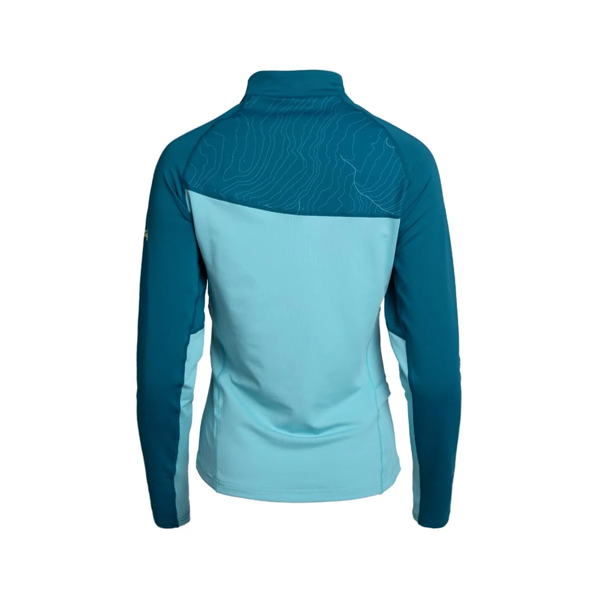 Izas Salem W Camiseta Técnica Manga Larga para Mujer Polar Stretch para Climas Fríos, Bi-elástica, Transpirable, Secado Rápido, Cuello Alto Cremallera, Presilla Pulgar, Costuras Planas