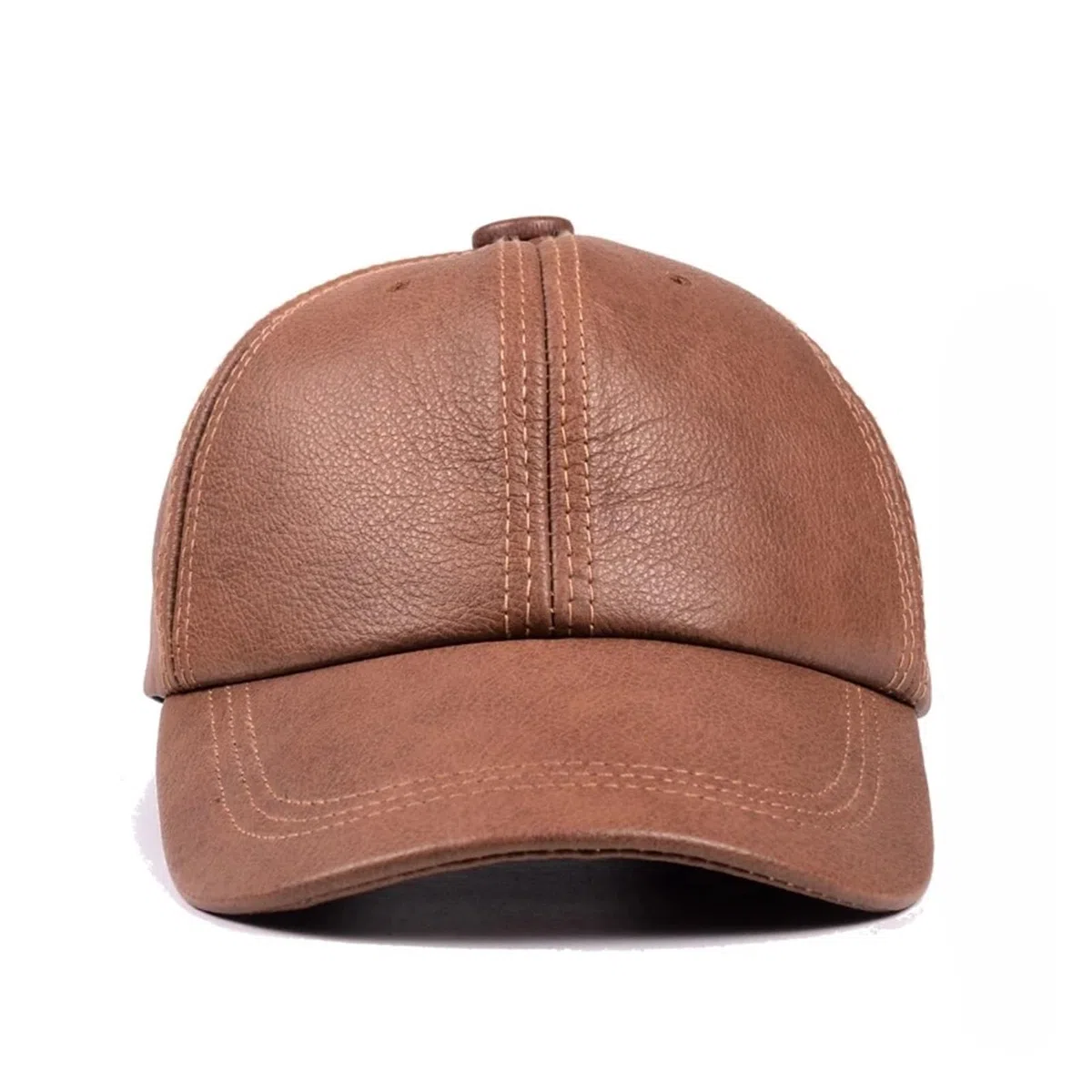Nueva Gorra de béisbol de Cuero Genuino Informal for Hombre, Sombreros de papá Cuero de Vaca Real Negro/marrón, Sombrero Fresco de ala Grande for Hombre