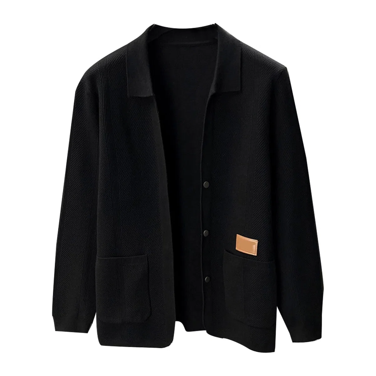 Jersey Cardigan Hombre, Chaqueta De Punto Elegante Hombre con Cuello En V Manga Larga Suéter De Punto con Botones Elegante Ajustado Cárdigan Ligero con Bolsillos para Otoño E Invierno