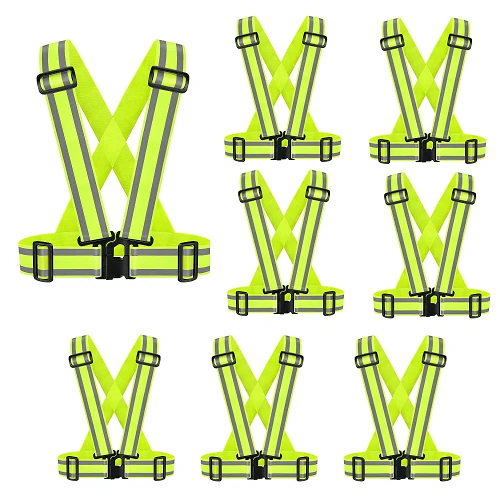 Chaleco de seguridad de alta visibilidad, equipo reflectante para correr, caminar, ciclismo, construcción, motocicleta, hombres, mujeres