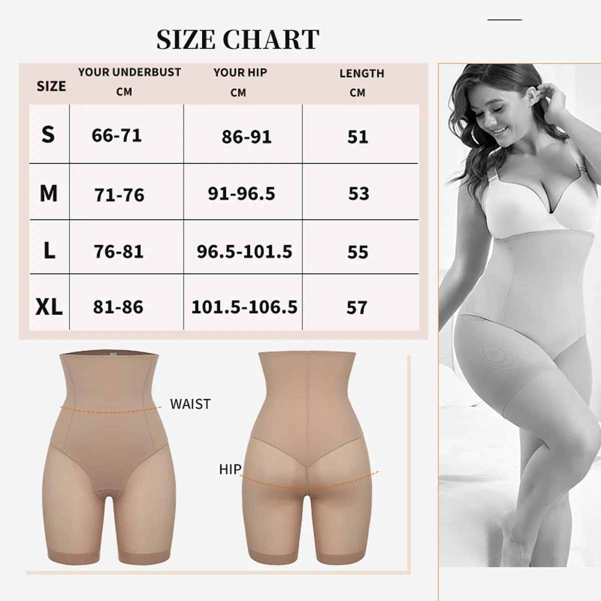 Bragas de Control de Cintura Alta sin Costuras de Talla Grande para Mujer, Pantalones Cortos de Deslizamiento Suave para Adelgazar el Muslo